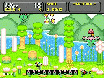 Super Fantasy Zone (Europe) screen shot game playing